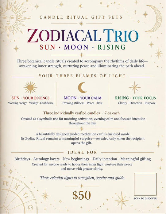 Astrology Candle Gift Set | Sun Moon Rising Zodiac Candles
