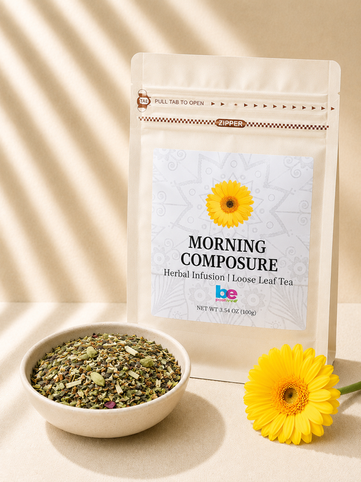 Morning Composure Herbal Infusion | Warmth & Morning Focus | Be Positive Creations