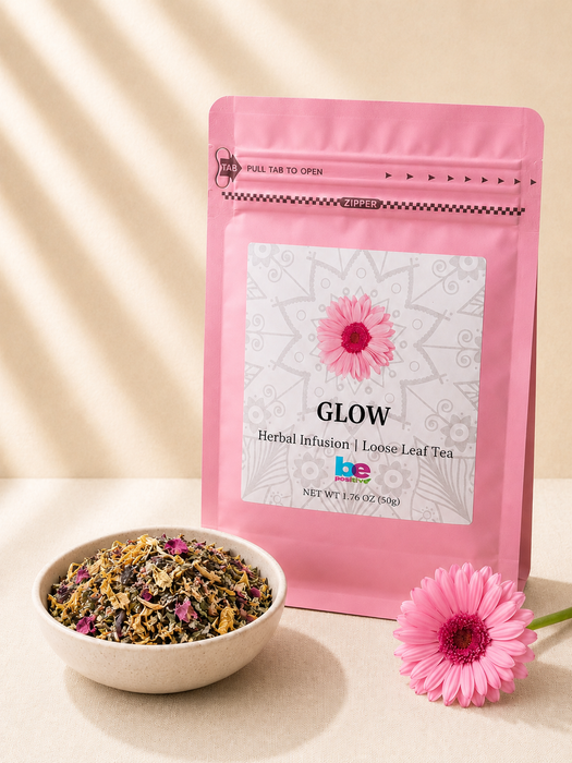 GLOW Herbal Infusion | Radiance & Daily Vitality | Be Positive Creations