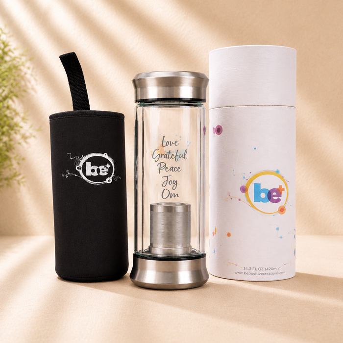 Glass Tea Infuser Bottle | Loose Leaf Ritual | Be Positive Creations