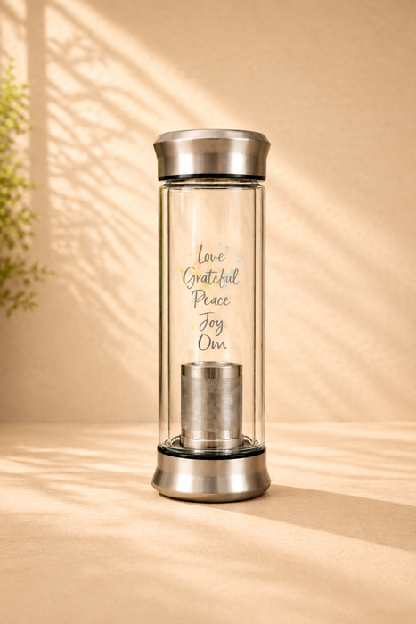 Glass Tea Infuser Bottle | Loose Leaf Ritual | Be Positive Creations